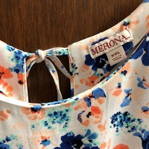 Knee length spring floral dress XXL 2X